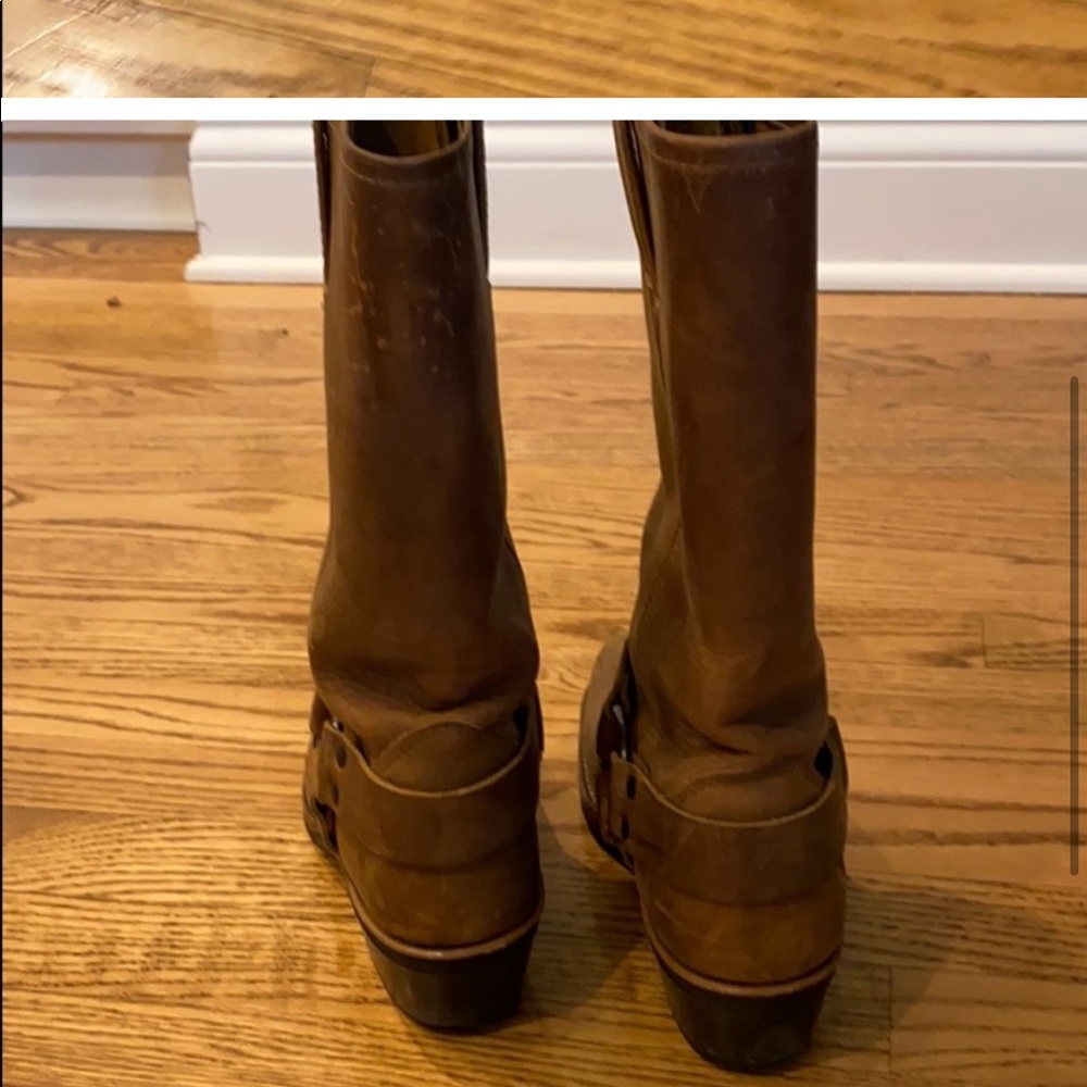 Frye boots size 7. Some scratches which are actually very small cat bites.